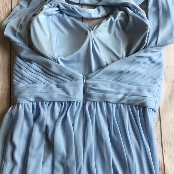 David’s Bridal - Mesh Long Dress Cross Back - Picture 9 of 13